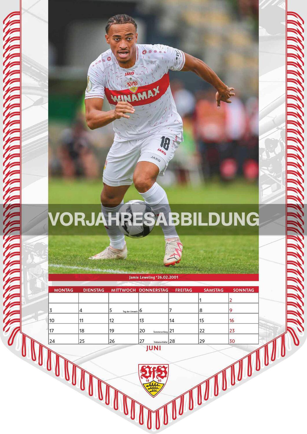 Bild: 4002725994486 | VfB Stuttgart 2025 - Bannerkalender - Fan-Kalender -...