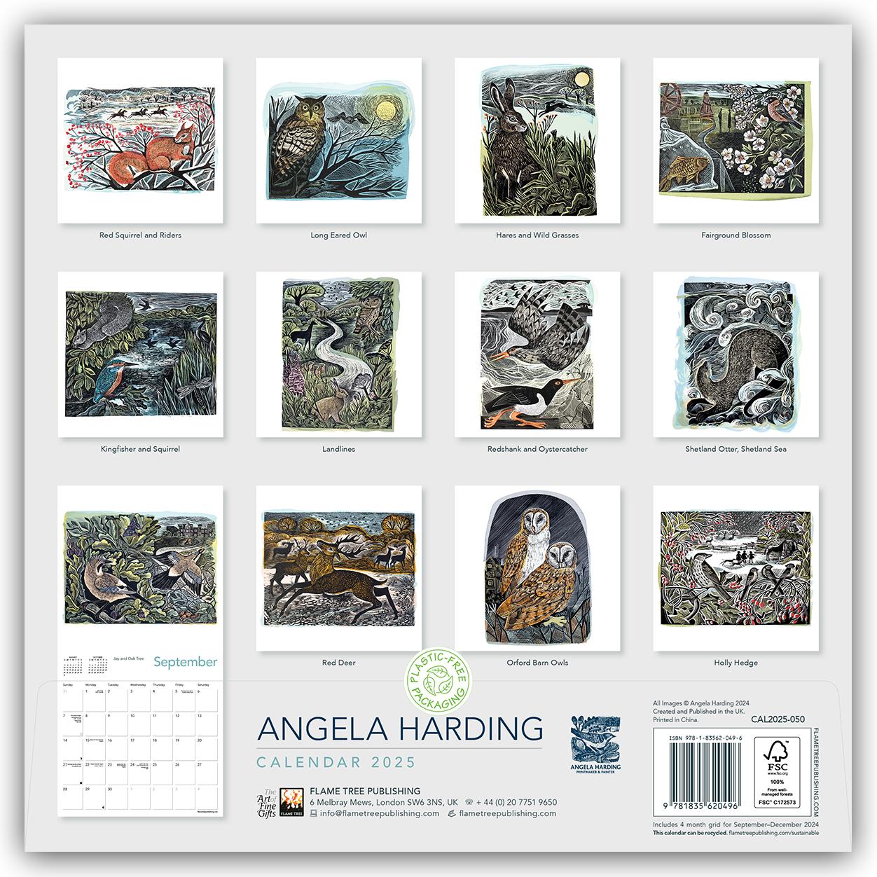 Rückseite: 9781835620496 | Angela Harding Wall Calendar 2025 (Art Calendar) | Publishing | 14 S.