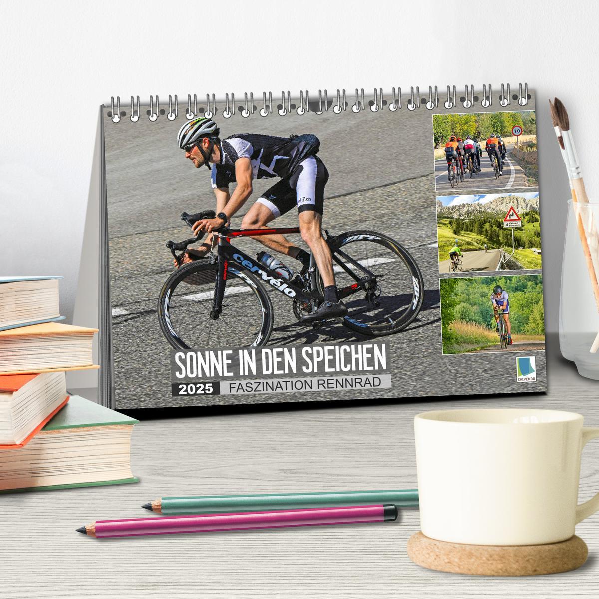 Bild: 9783435127122 | Sonne in den Speichen - Faszination Rennrad (Tischkalender 2025 DIN...