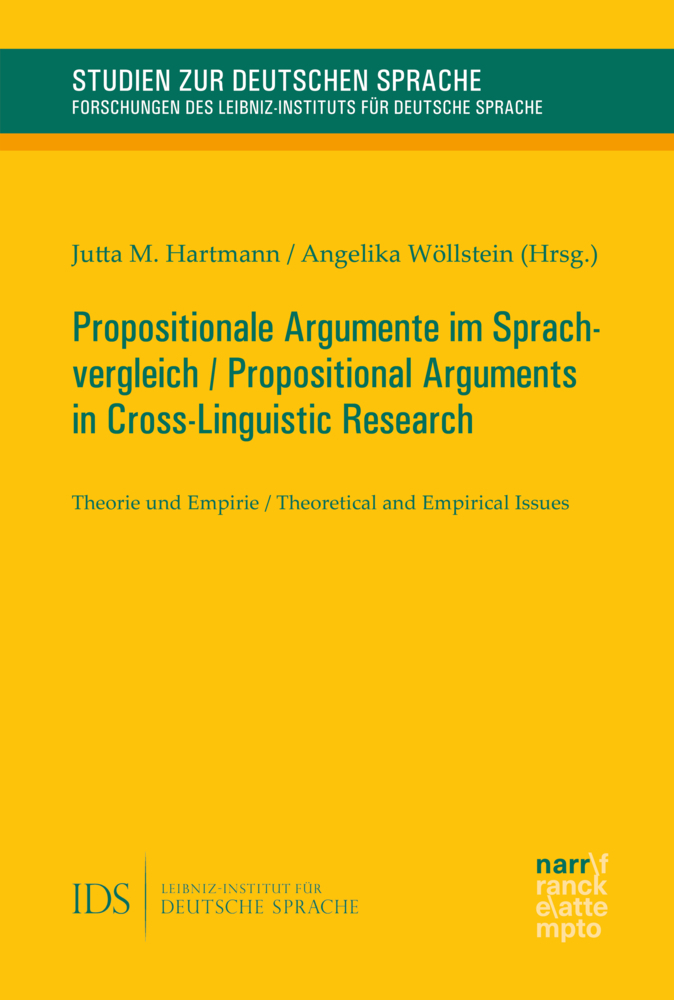 Cover: 9783823384106 | Propositionale Argumente im Sprachvergleich / Propositional...