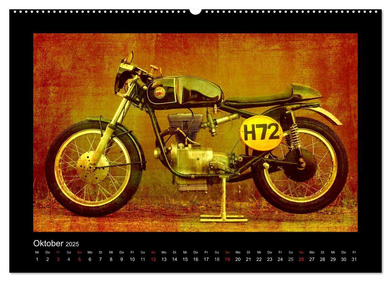 Bild: 9783435839360 | Motorrad Oldtimer (Wandkalender 2025 DIN A2 quer), CALVENDO...