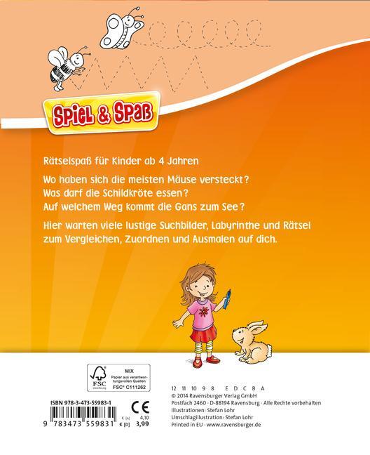 Bild: 9783473559831 | Kindergarten-Rätselspaß für unterwegs | Stefan Lohr | Taschenbuch