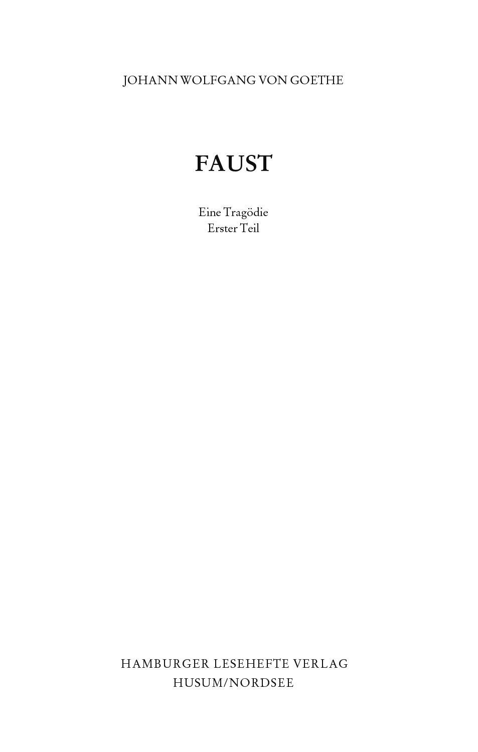 Bild: 9783872910288 | Faust | Der Tragödie erster Teil | Johann Wolfgang von Goethe | Buch
