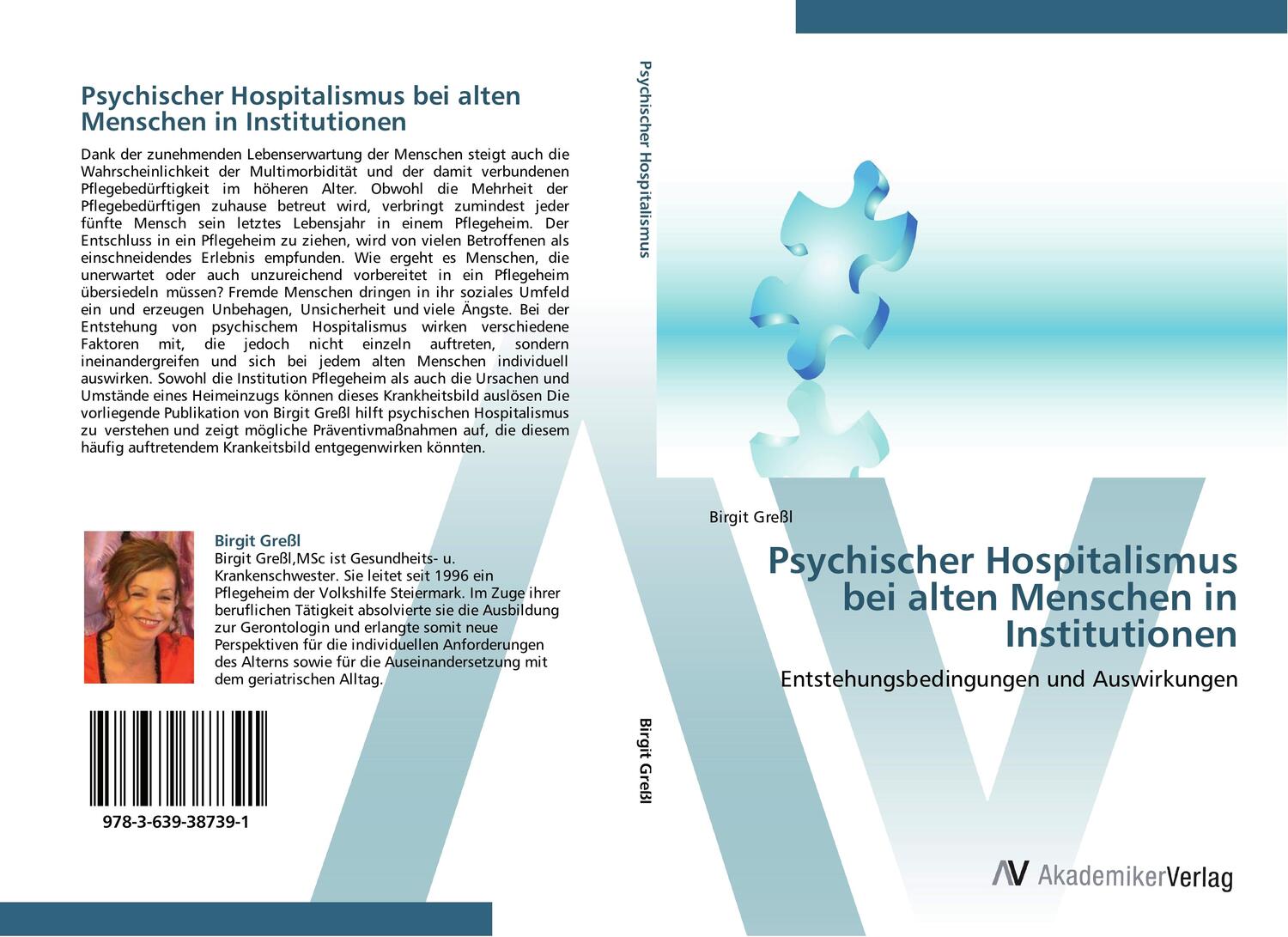 Cover: 9783639387391 | Psychischer Hospitalismus bei alten Menschen in Institutionen | Greßl