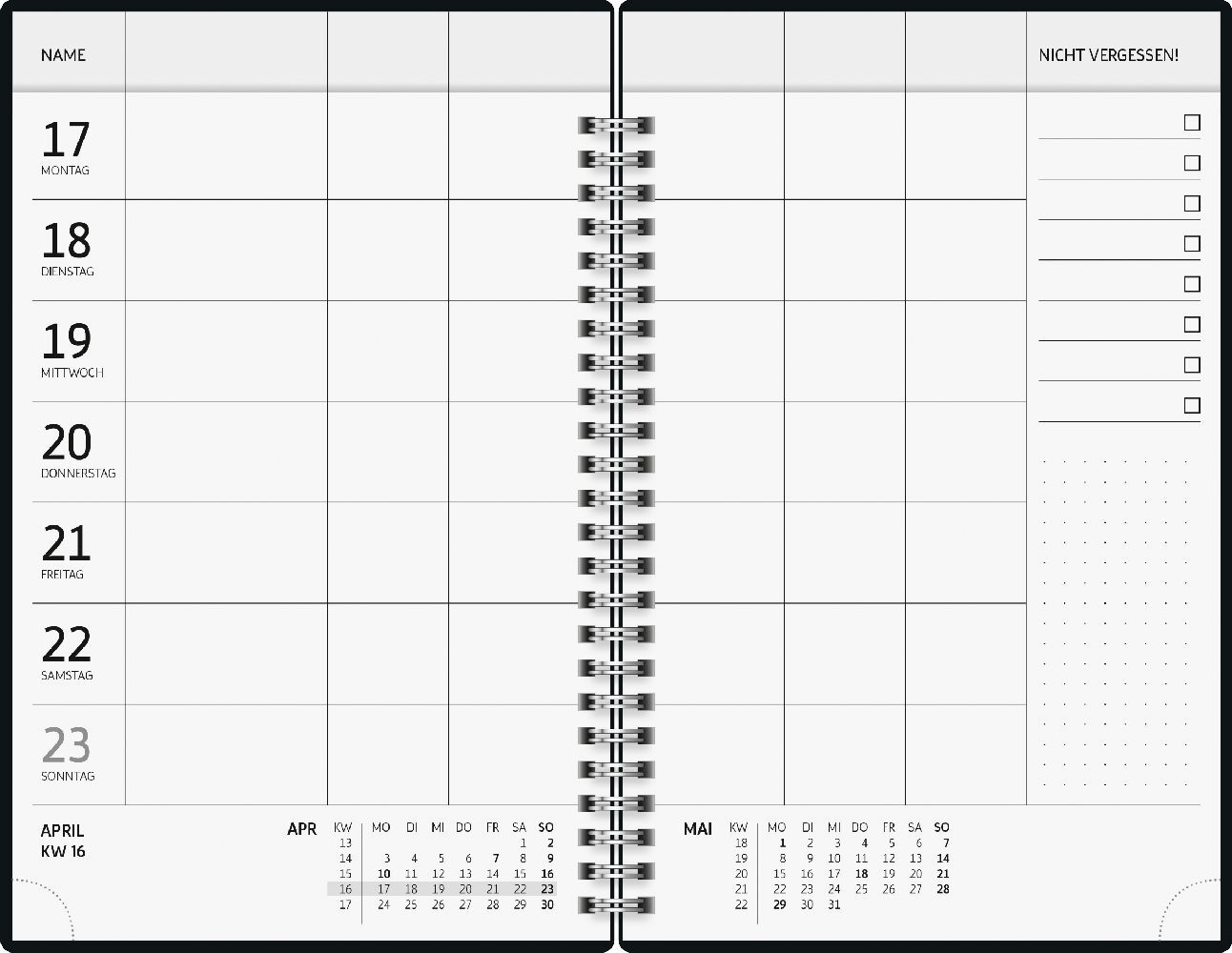 Bild: 4061947126334 | Brunnen 1070290015 Buchkalender Familienplaner (2025) "Confetti" 2...