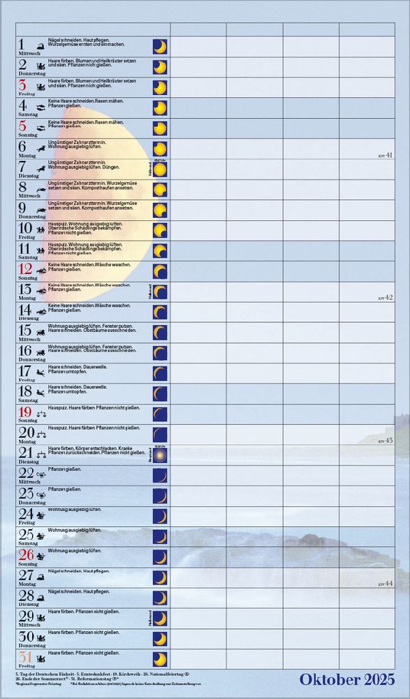 Bild: 9783731876250 | Mond-Familientimer 2025 | Korsch Verlag | Kalender | Spiralbindung