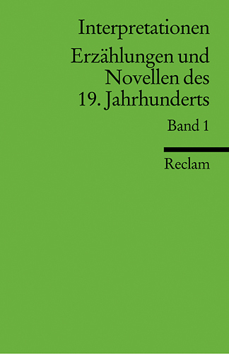 Cover: 9783150084137 | Erzählungen und Novellen des 19. Jahrhunderts. Bd.1 | Taschenbuch