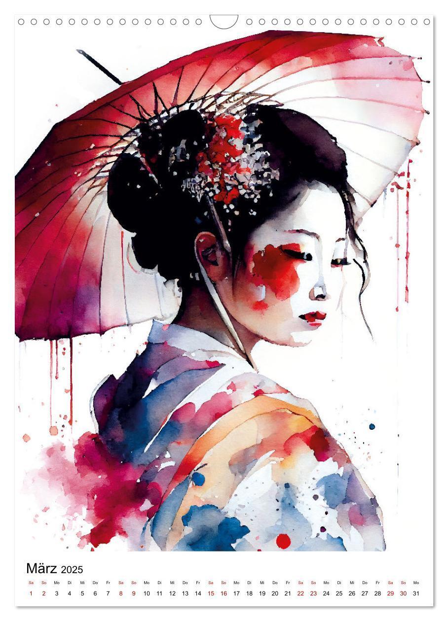 Bild: 9783435885459 | Geisha Aquarelle - Japanische Kulturdamen, Landschaft und Sakura...