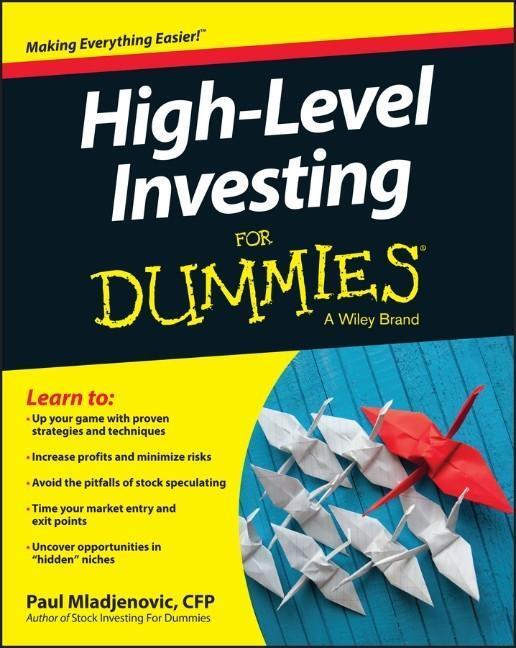 Cover: 9781119140818 | High Level Investing for Dummies | Paul Mladjenovic | Taschenbuch