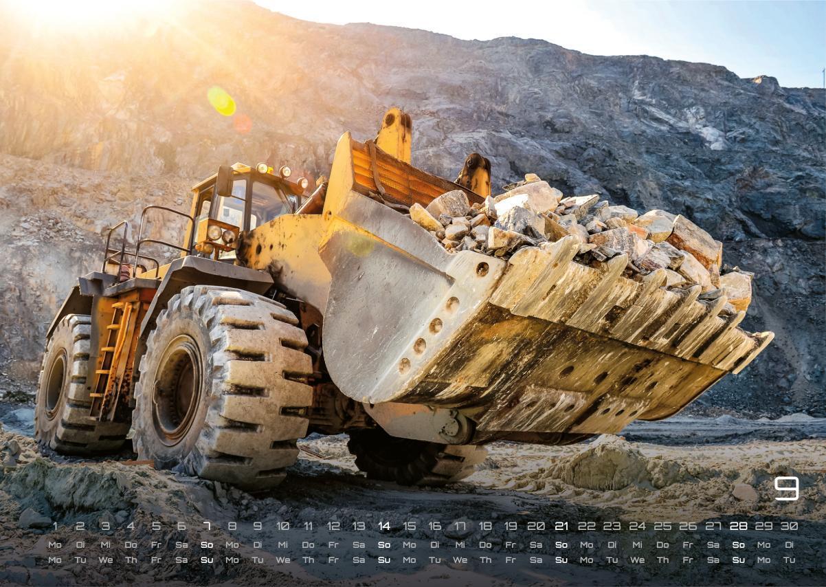 Bild: 9783986733841 | Baumaschinen - gigantische Bauhelfer - 2025 - Kalender DIN A3 | 15 S.