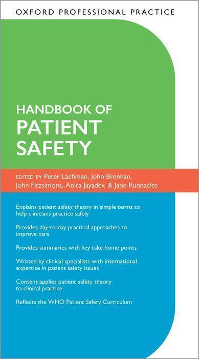 Cover: 9780192846877 | Oxford Professional Practice: Handbook of Patient Safety | Taschenbuch