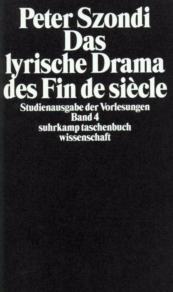 Cover: 9783518276907 | Das lyrische Drama des Fin de siecle | Hrsg. v. Henriette Beese | Buch
