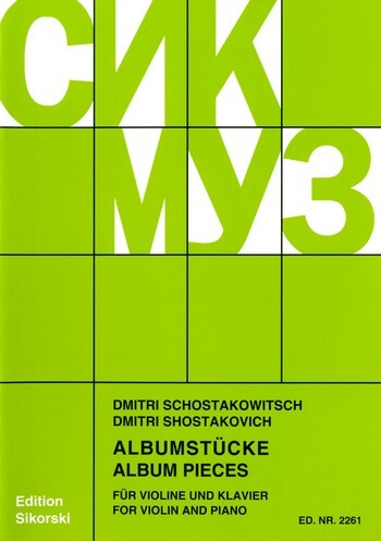 Cover: 9790003033808 | Albumstücke für Violine und Klavier | Dimitri Shostakovich | Buch