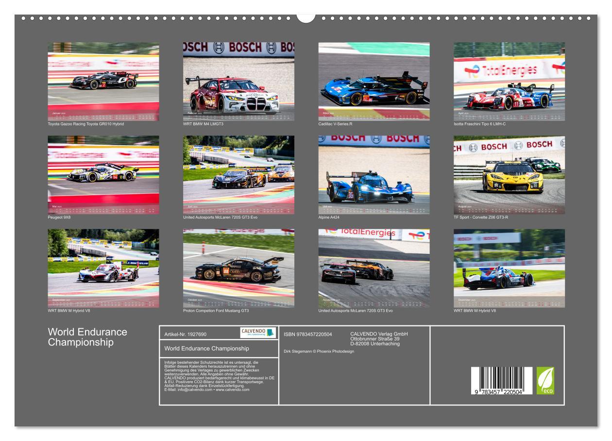 Bild: 9783457220504 | World Endurance Championship (hochwertiger Premium Wandkalender...