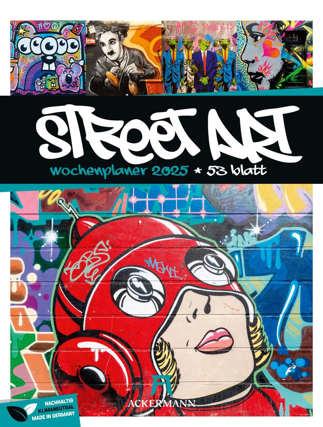 Cover: 9783838435299 | Street Art - Graffiti - Wochenplaner Kalender 2025 | Kunstverlag
