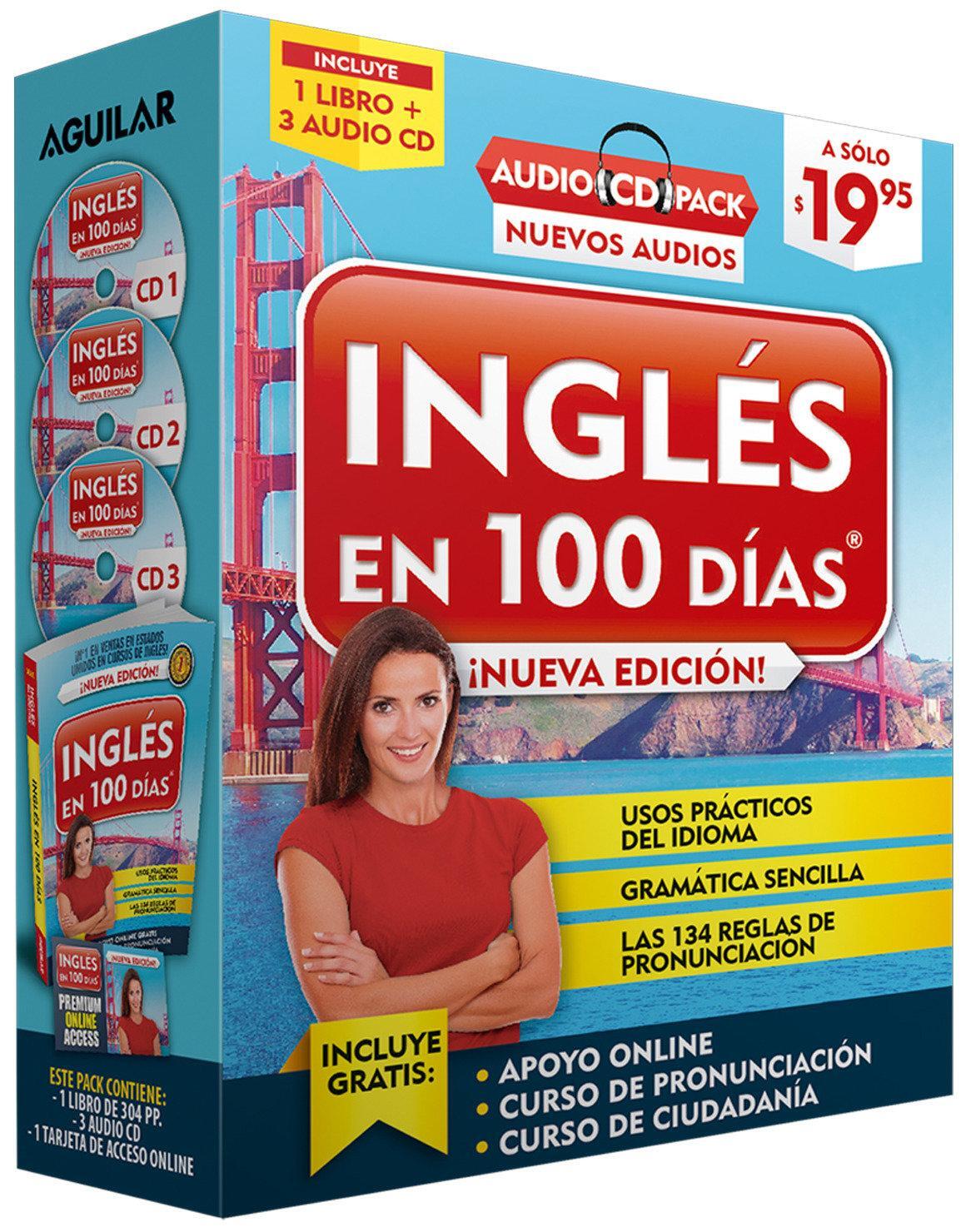 Cover: 9781941999912 | Inglés En 100 Días - Curso de Inglés - Audio Pack (Libro + 3 CD's...
