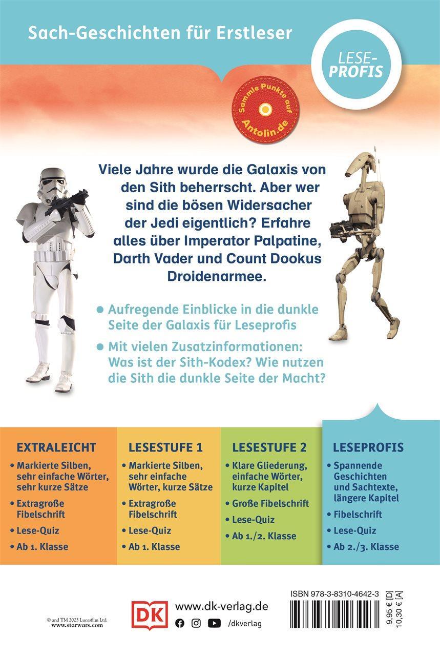 Rückseite: 9783831046423 | SUPERLESER! Star Wars(TM) Die Geschichte der Sith | Buch | SUPERLESER!