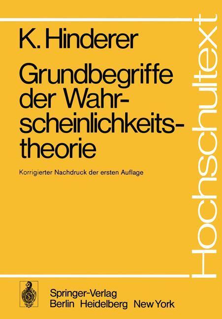 Cover: 9783540073093 | Grundbegriffe der Wahrscheinlichkeitstheorie | K. Hinderer | Buch
