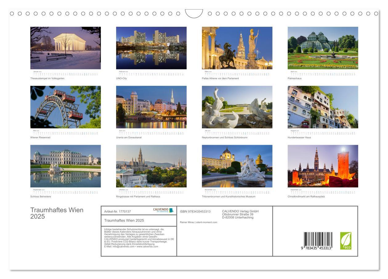 Bild: 9783435453313 | Traumhaftes Wien 2025 (Wandkalender 2025 DIN A3 quer), CALVENDO...