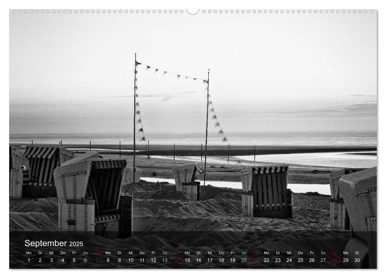 Bild: 9783435370528 | Wangerooge Noir (Wandkalender 2025 DIN A2 quer), CALVENDO...