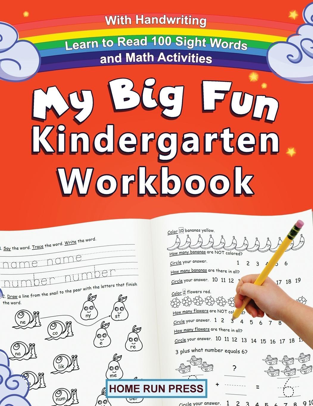 Cover: 9781952368295 | My Big Fun Kindergarten Workbook with Handwriting Learn to Read 100...