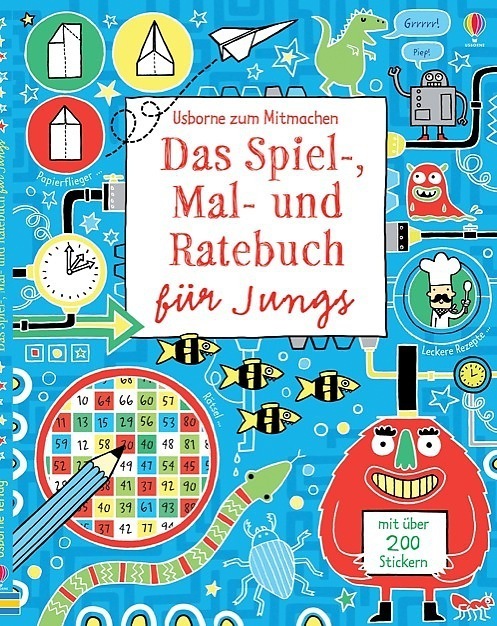 Cover: 9781782322764 | Das Spiel-, Mal- und Ratebuch für Jungs | Mit über 200 Stickern | Buch