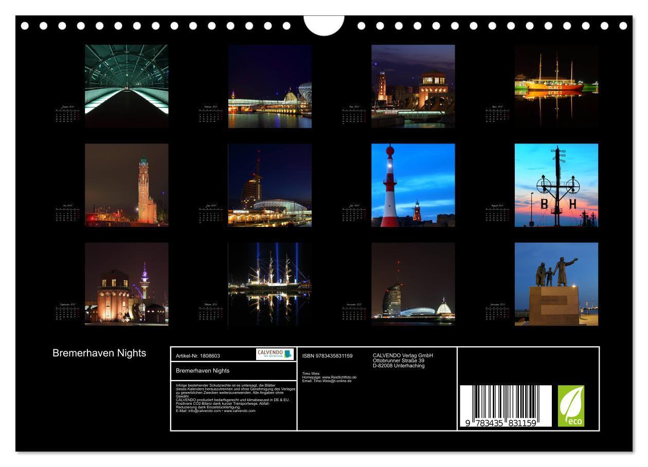 Bild: 9783435831159 | Bremerhaven Nights (Wandkalender 2025 DIN A4 quer), CALVENDO...