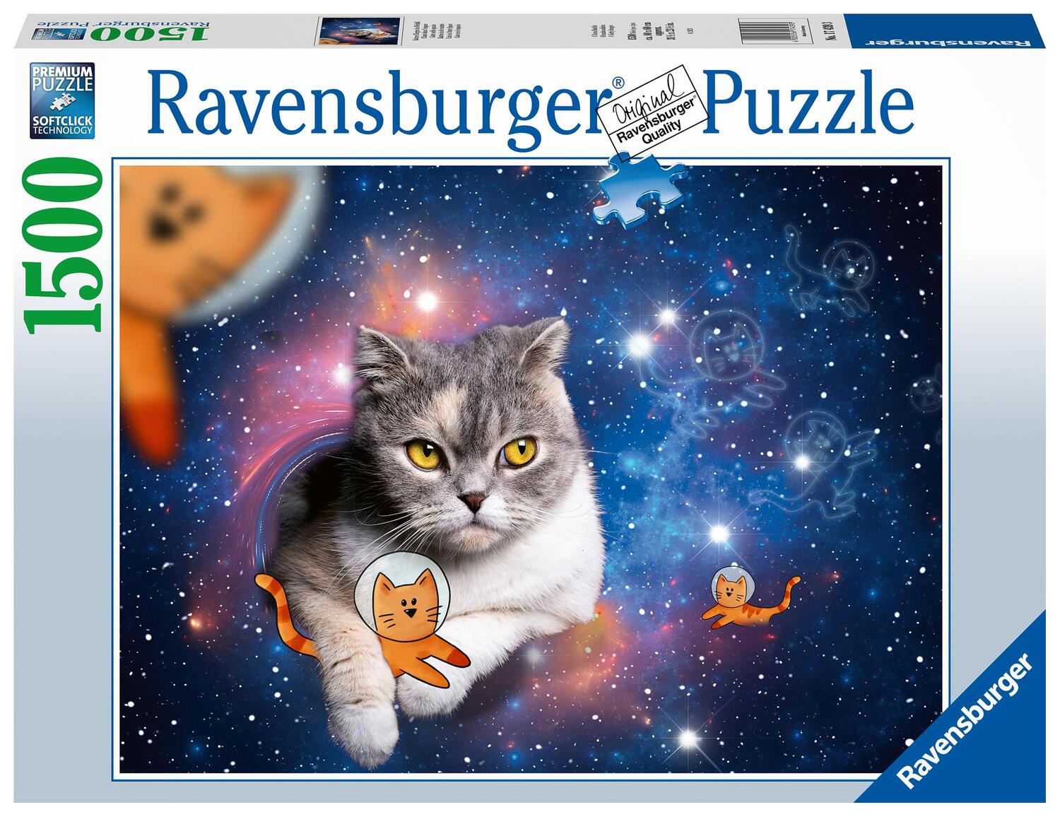 Cover: 4005556174393 | Ravensburger Puzzle 17439 Katzen fliegen im Weltall - 1500 Teile...