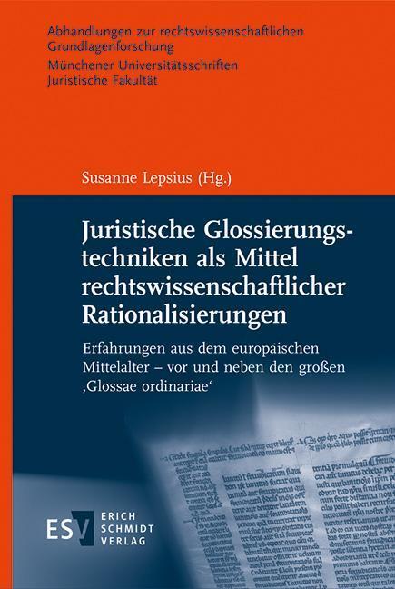 Cover: 9783503209347 | Juristische Glossierungstechniken als Mittel...