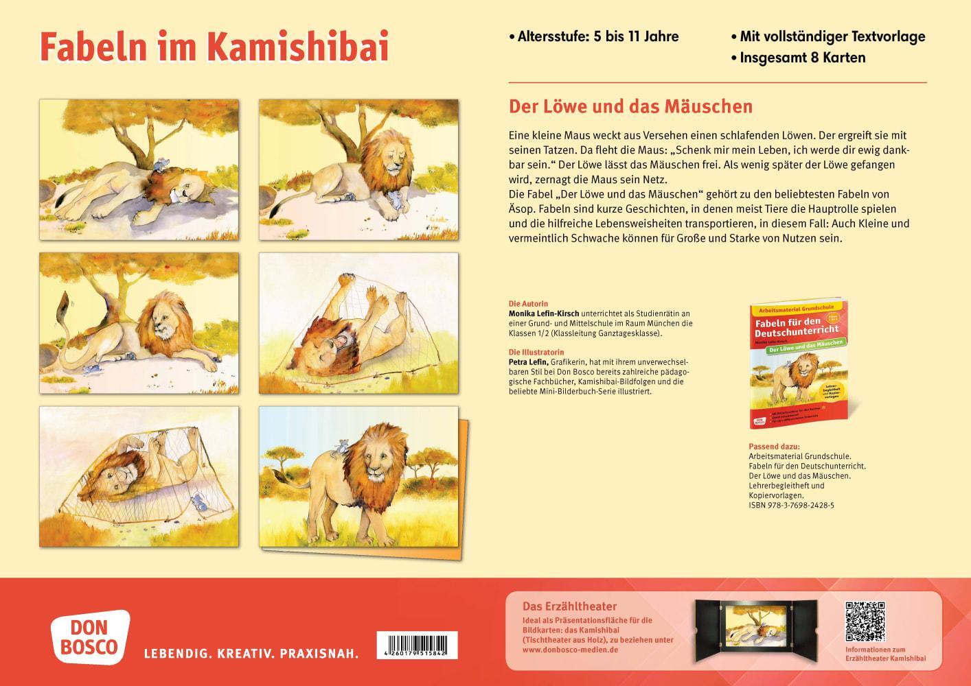 Bild: 4260179515842 | Der Löwe und das Mäuschen. Eine Fabel von Äsop. Kamishibai...