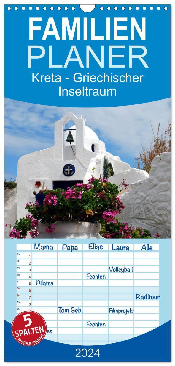 Cover: 9783383103049 | Familienplaner 2024 - Kreta - Griechischer Inseltraum mit 5 Spalten...