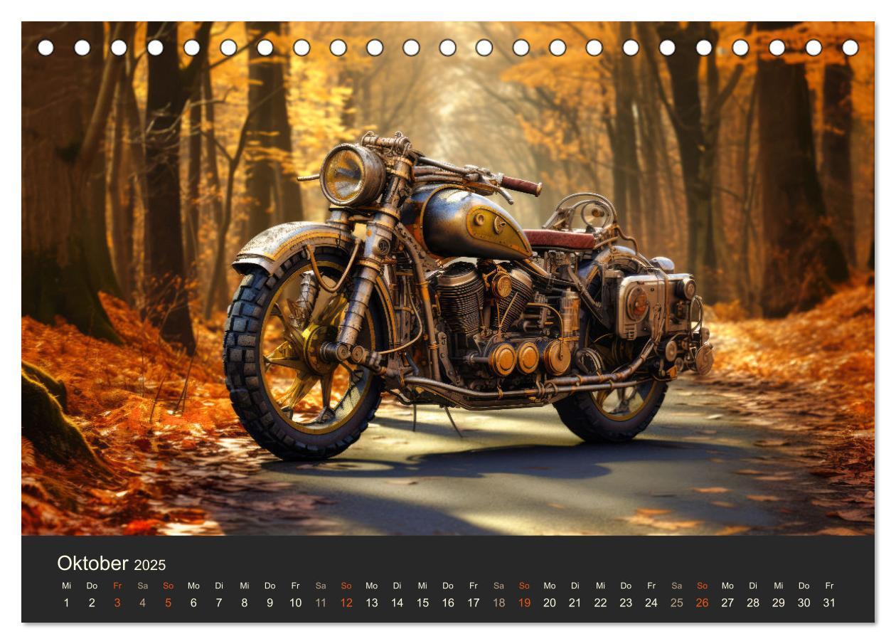 Bild: 9783435015092 | Steampunk Motorräder (Tischkalender 2025 DIN A5 quer), CALVENDO...