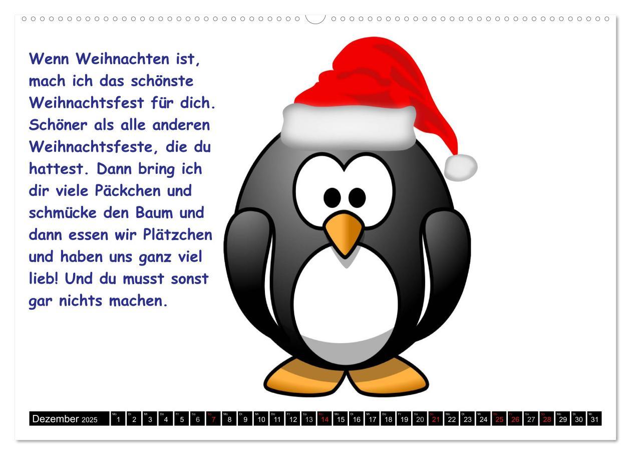 Bild: 9783435713028 | Pinguin-Elfe (hochwertiger Premium Wandkalender 2025 DIN A2 quer),...