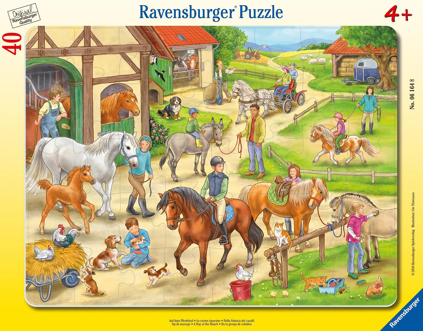 Cover: 4005556061648 | Auf dem Pferdehof - Puzzle mit 40 Teilen | Spiel | Deutsch | 2019