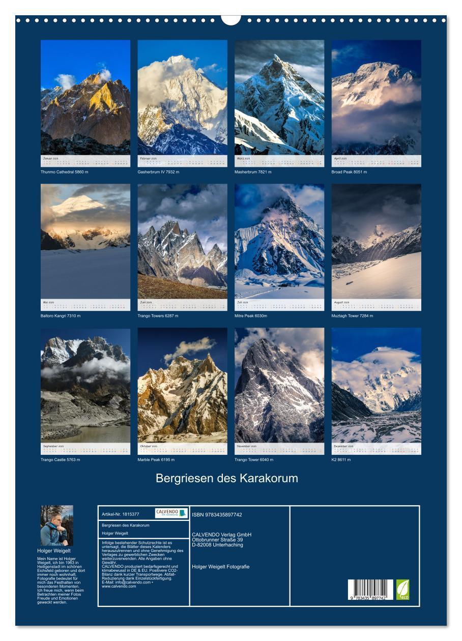 Bild: 9783435897742 | Bergriesen des Karakorum (Wandkalender 2025 DIN A2 hoch), CALVENDO...