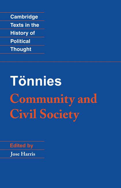 Cover: 9780521567824 | T Nnies | Community and Civil Society | Ferdinand Tonnies (u. a.)