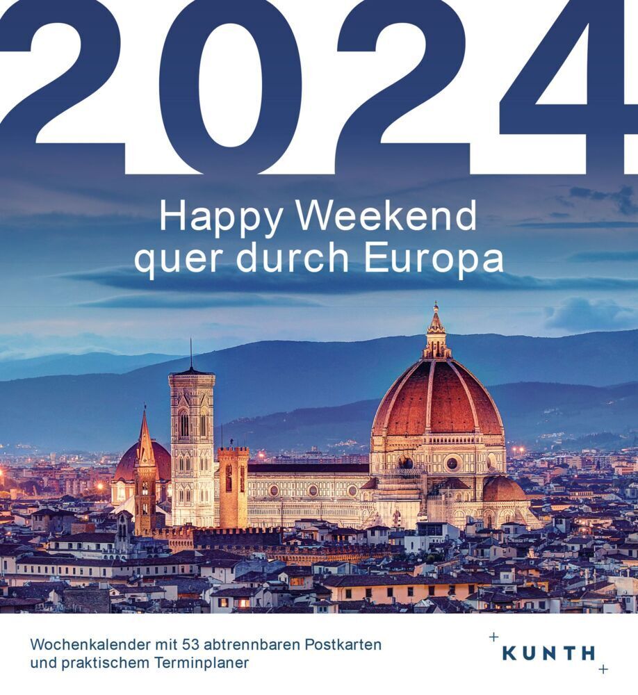Cover: 9783965912960 | Happy Weekend quer durch Europa - KUNTH Postkartenkalender 2024 | 2024