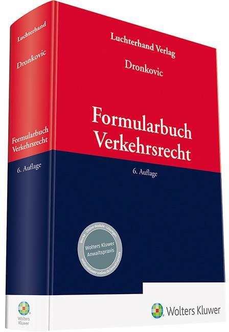 Cover: 9783472097402 | Formularbuch Verkehrsrecht | Ulrike Dronkovic | Buch | XXV | Deutsch