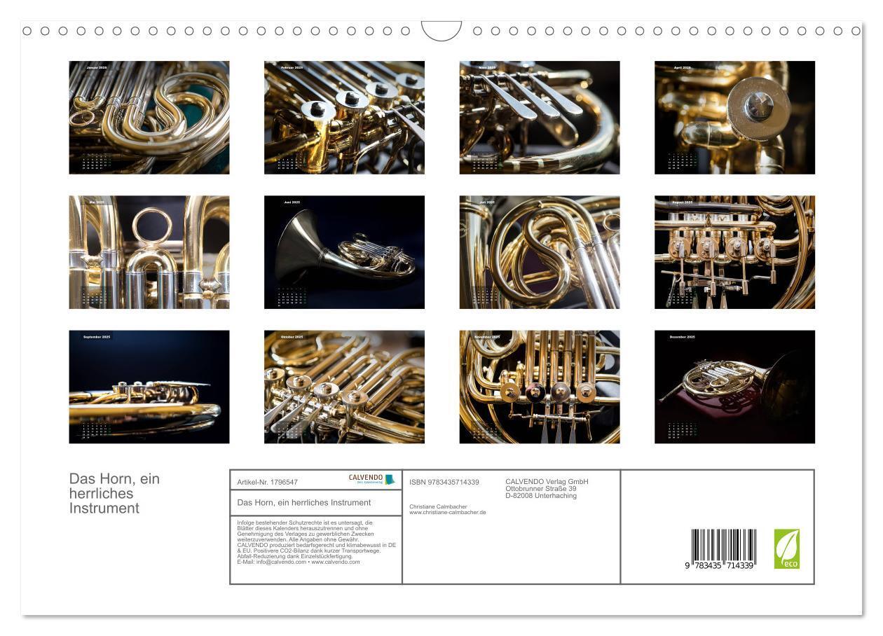 Bild: 9783435714339 | Das Horn, ein herrliches Instrument (Wandkalender 2025 DIN A3...