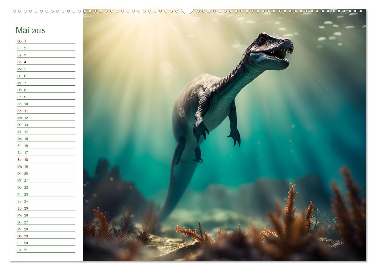 Bild: 9783383864728 | KI Dinosaurier - Herrscher der Lüfte, Land und Meer (Wandkalender...