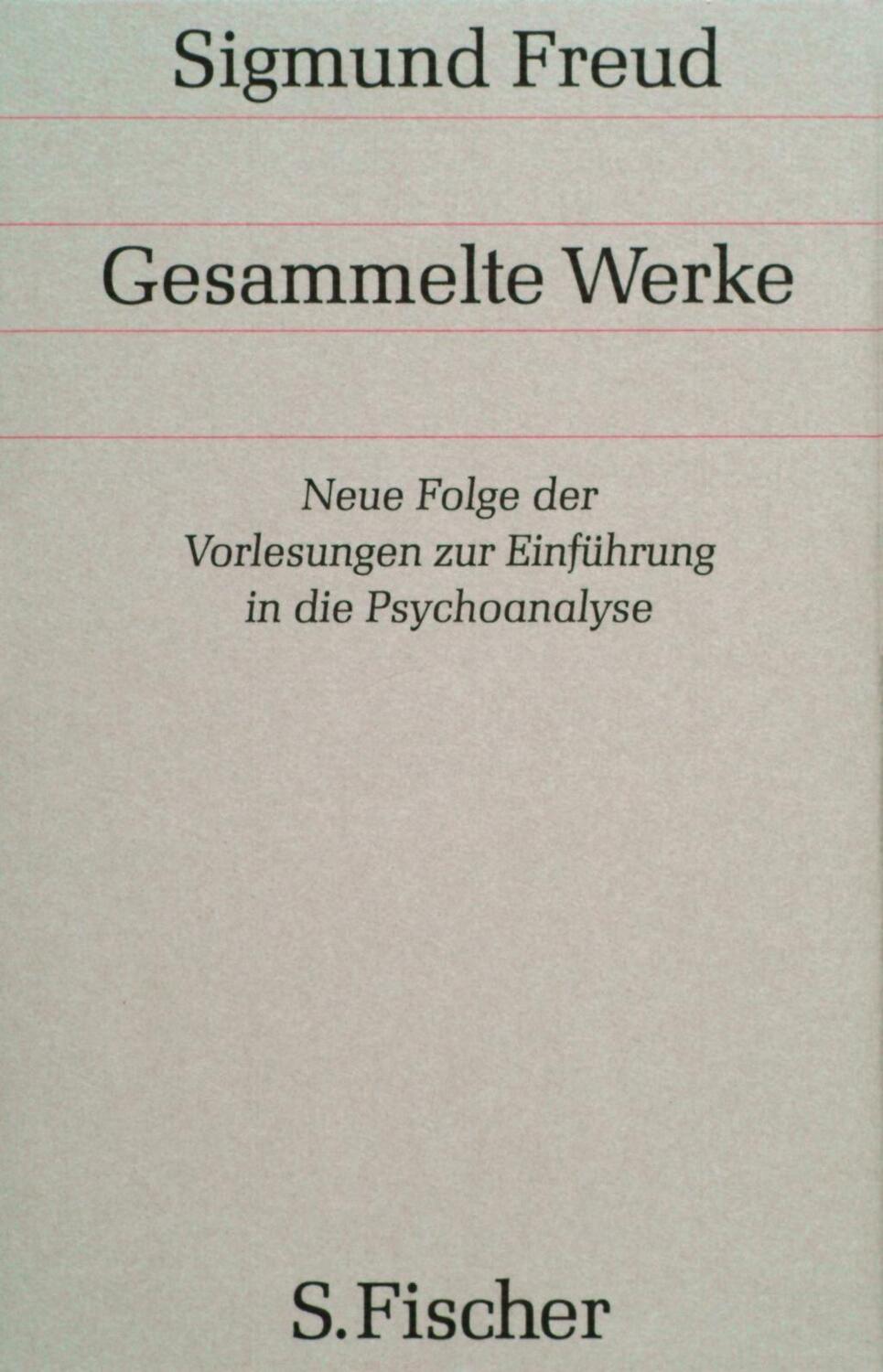 Cover: 9783100227164 | Neue Folge der Vorlesungen zur Einführung in die Psychoanalyse | Freud