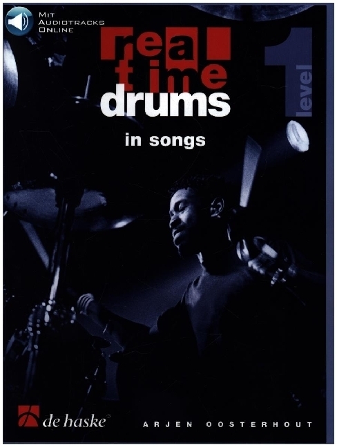 Cover: 9789043167949 | Real Time Drums in Songs | Mit Audio-Online-Datei | Arjen Oosterhout