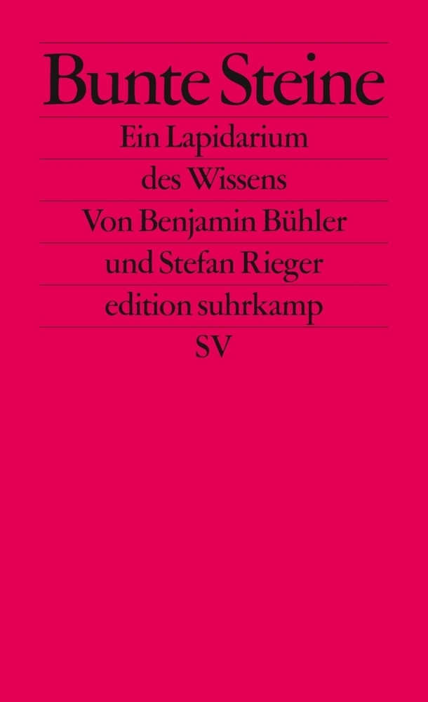 Cover: 9783518126554 | Bunte Steine | Ein Lapidarium des Wissens | Benjamin Bühler (u. a.)