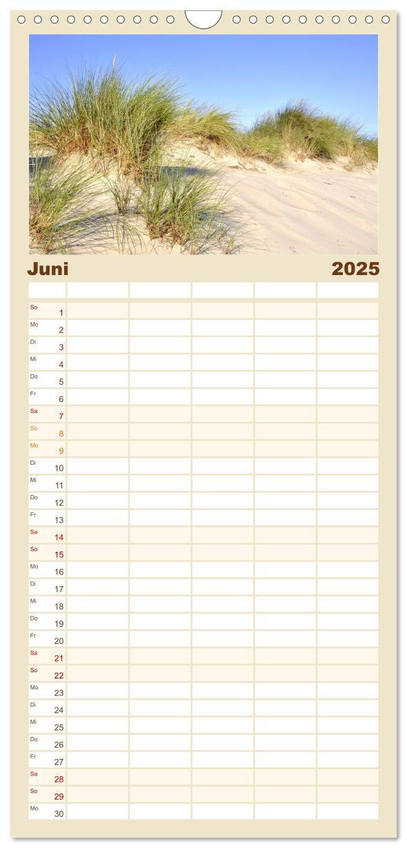 Bild: 9783457124918 | Familienplaner 2025 - Die Ostsee mit 5 Spalten (Wandkalender, 21 x...