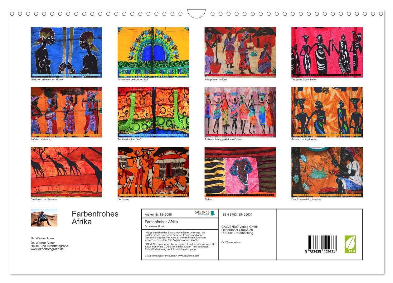 Bild: 9783435425631 | Farbenfrohes Afrika (Wandkalender 2025 DIN A3 quer), CALVENDO...