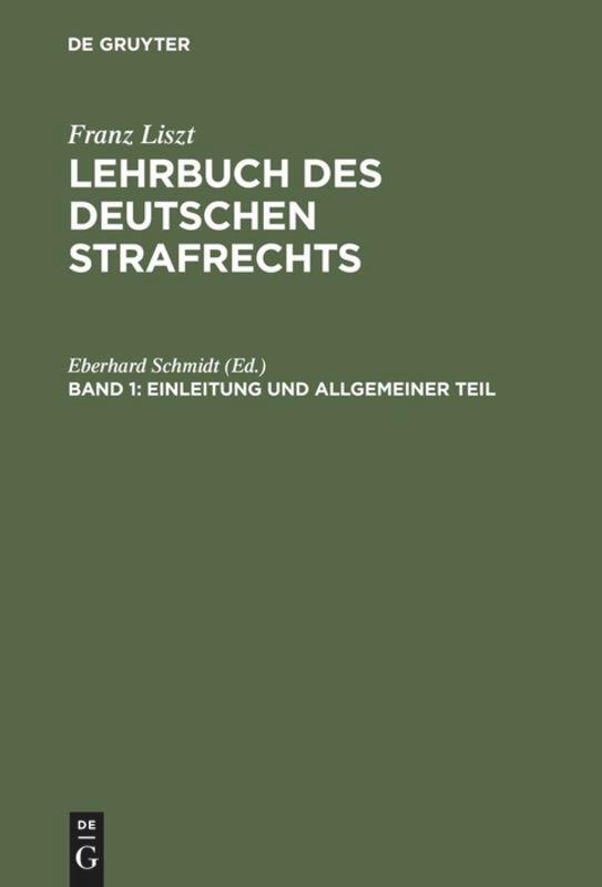 Cover: 9783111077215 | Einleitung und Allgemeiner Teil | Franz Liszt | Buch | Deutsch