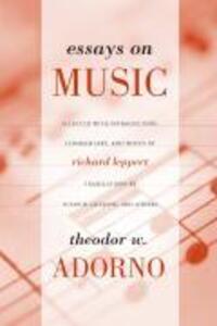 Cover: 9780520231597 | Essays on Music | Theodor Adorno | Taschenbuch | Englisch | 2002