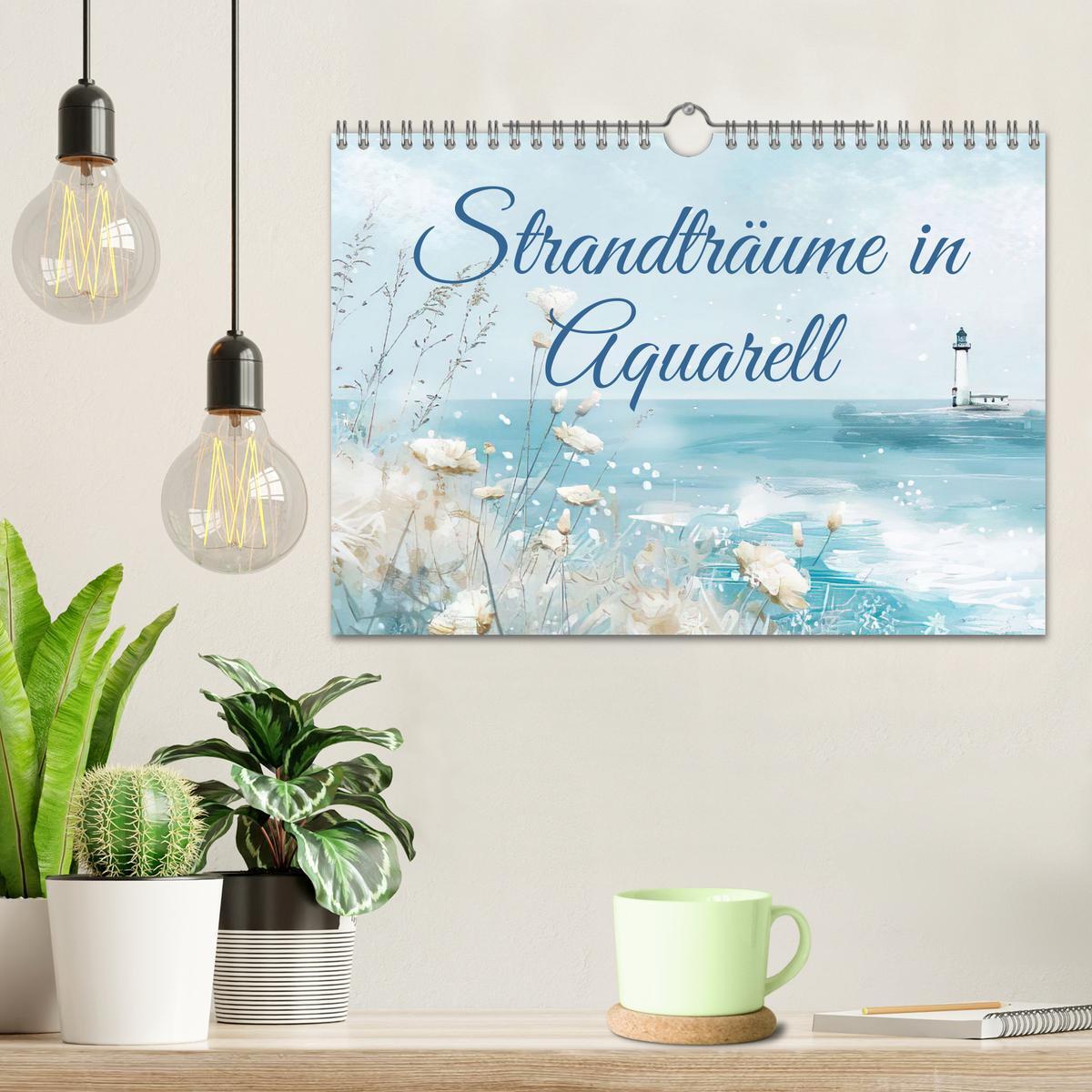 Bild: 9783457170335 | Strandträume in Aquarell (Wandkalender 2025 DIN A4 quer), CALVENDO...