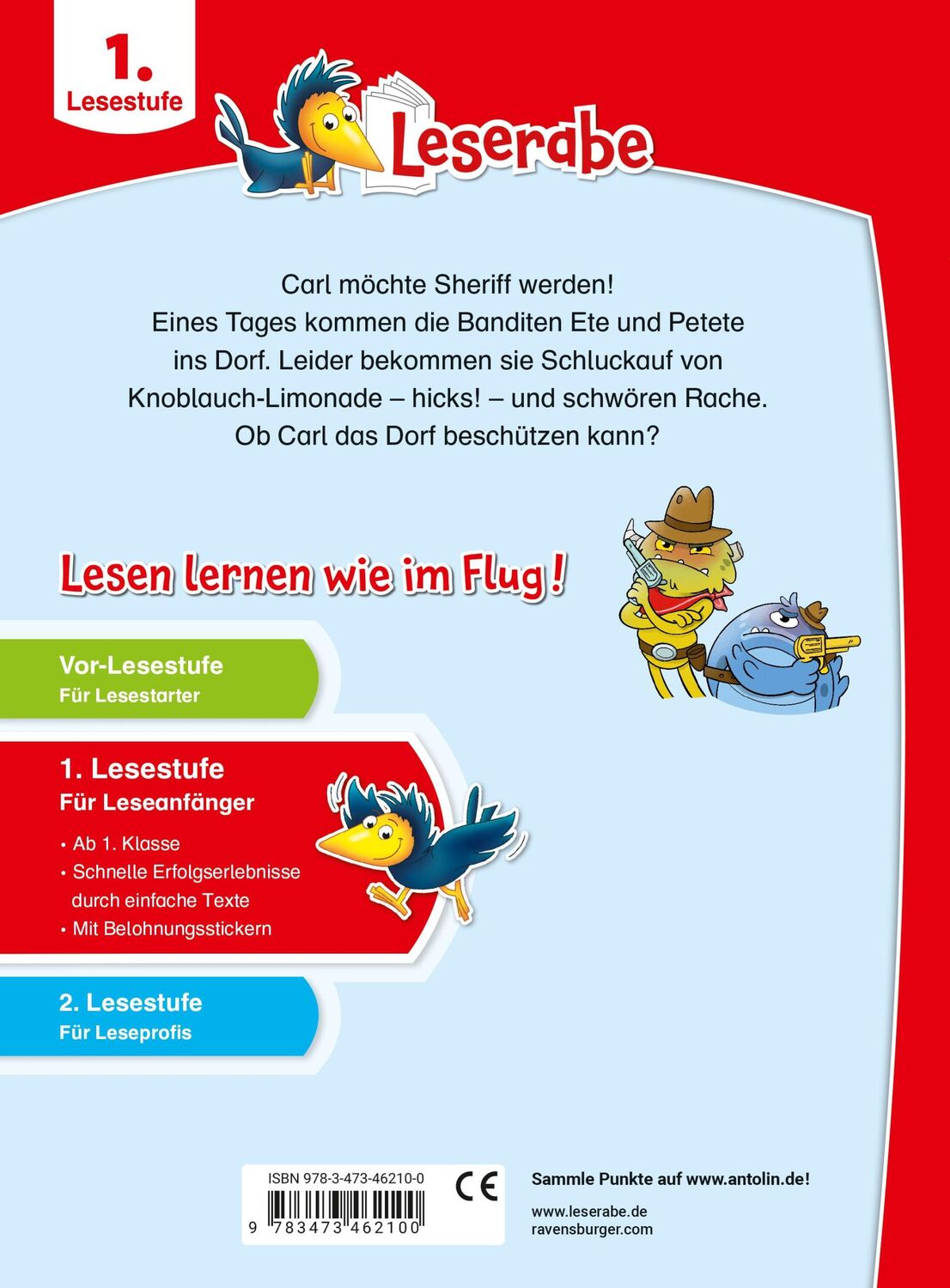 Rückseite: 9783473462100 | Der Monster-Sheriff - Leserabe ab Klasse 1- Erstlesebuch für Kinder...