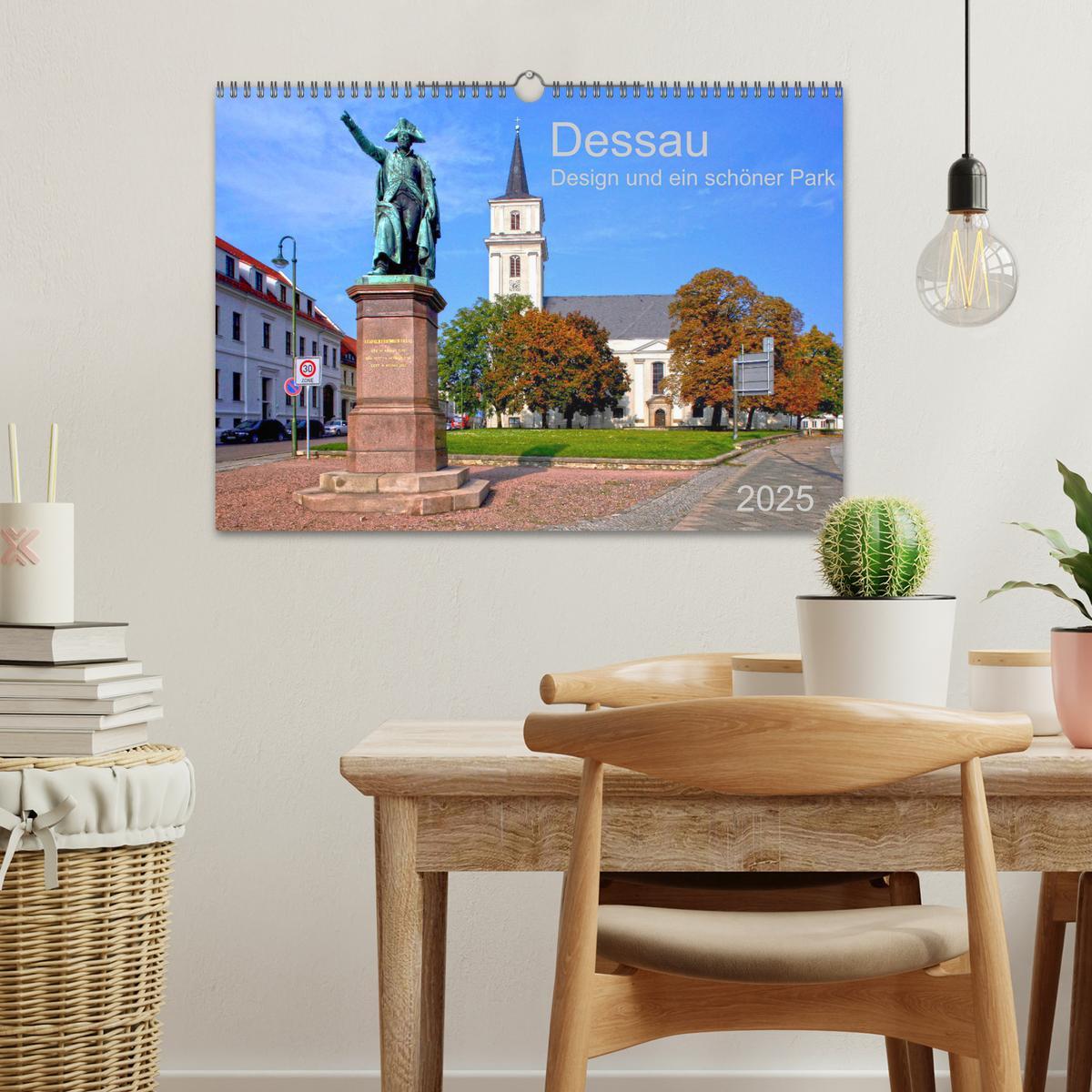 Bild: 9783435194278 | Dessau Design und ein schöner Park (Wandkalender 2025 DIN A3 quer),...